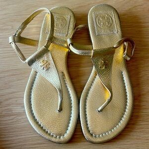 Tory Burch Gold Leather Sandals size 5.5
